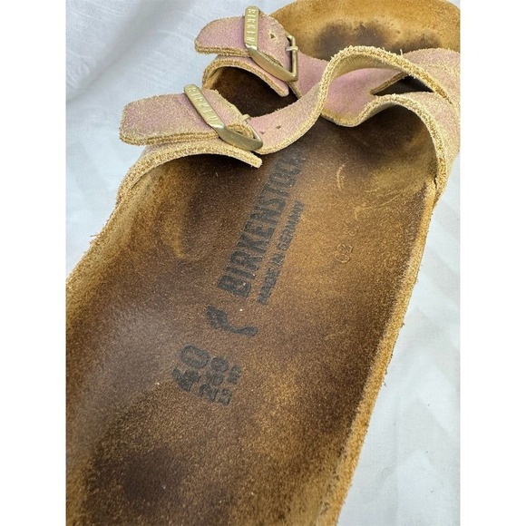 Birkenstock Yao‎ Slide Sandals Women's Size 6 Narrow Pink Leather - Picture 7 of 10